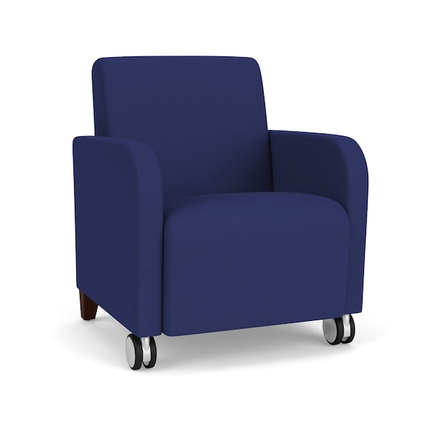 Lesro Siena Lounge Reception Guest Chair w/ Front Casters, 27 in W 29.5 in L 32.5 in H SN1101 - main